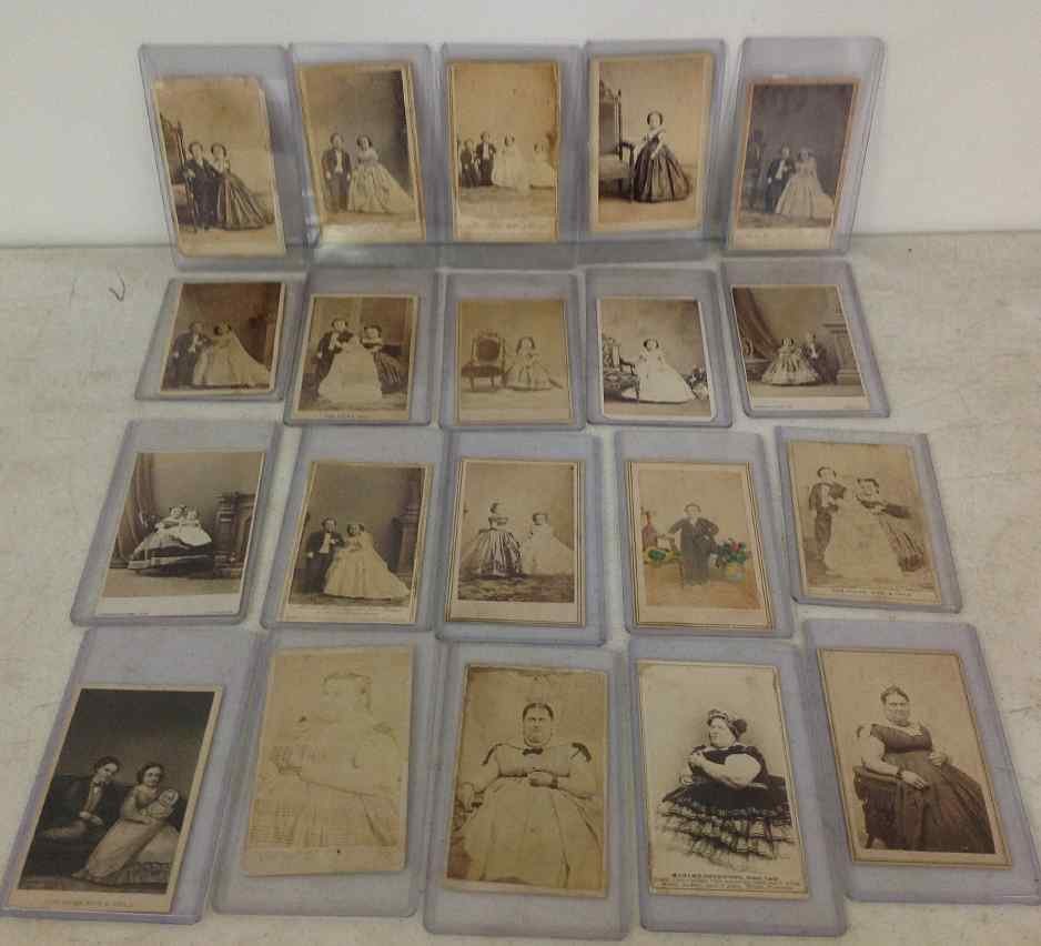 20 CDVs OF HUMAN ODDITIES, 16 TOM THUMB, 4 FAT (1 of 4)