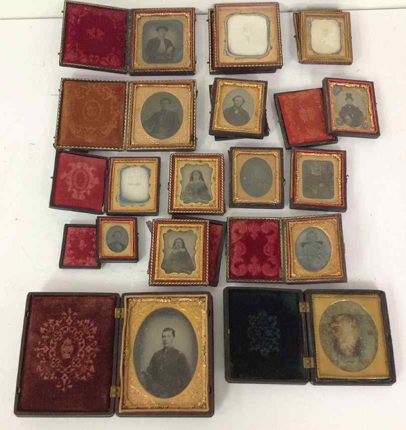 LOT OF ESTATE DAGUERREOTYPES, AMBROTYPES & TINTYPES. (1 of 5)