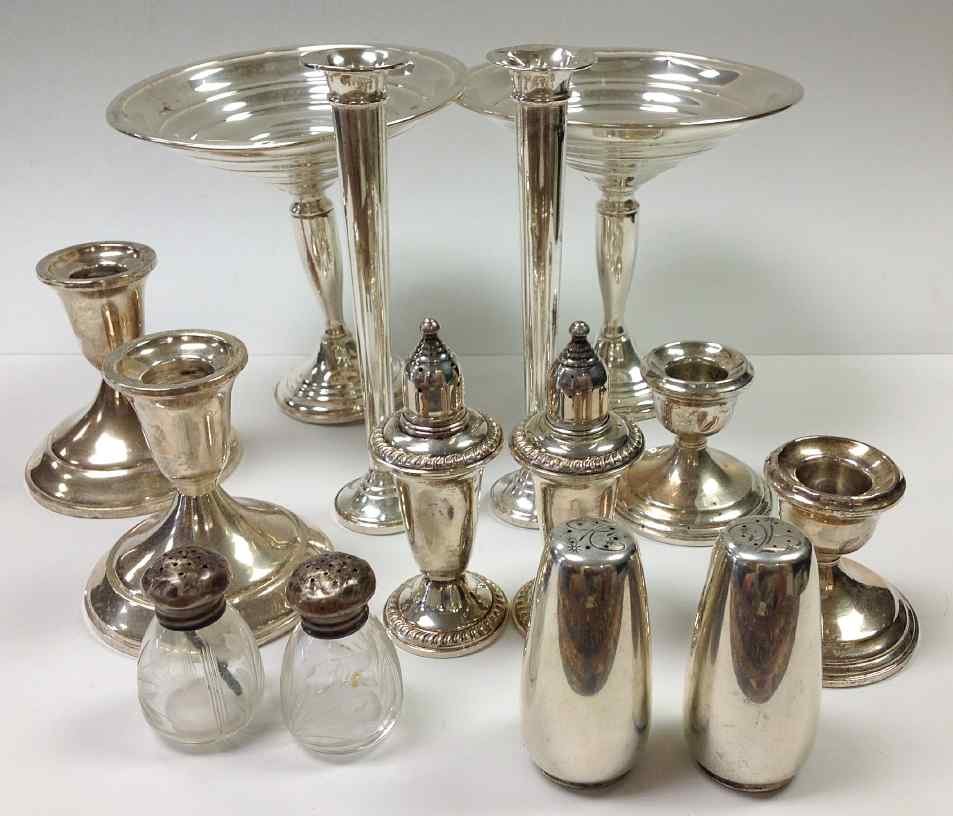 LOT OF STERLING SILVER PCS INCLUDING 2 WEIGHTED (1 of 1)