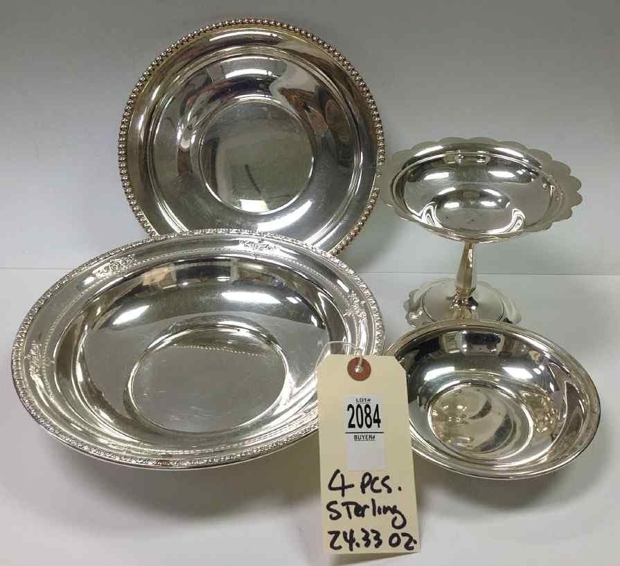 STERLING SILVER LOT- INCLUDING 2 BOWLS, COMPOTE & (1 of 1)