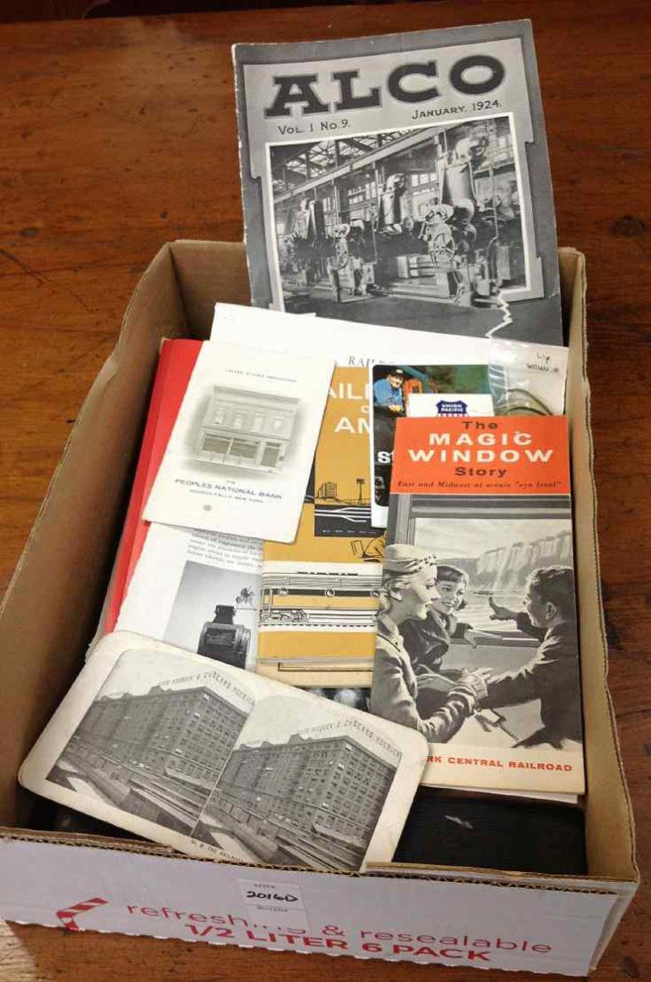 BOXLOT OF RAILROAD EPHEMERA INCLUDING MATCHES, PIN, (1 of 1)