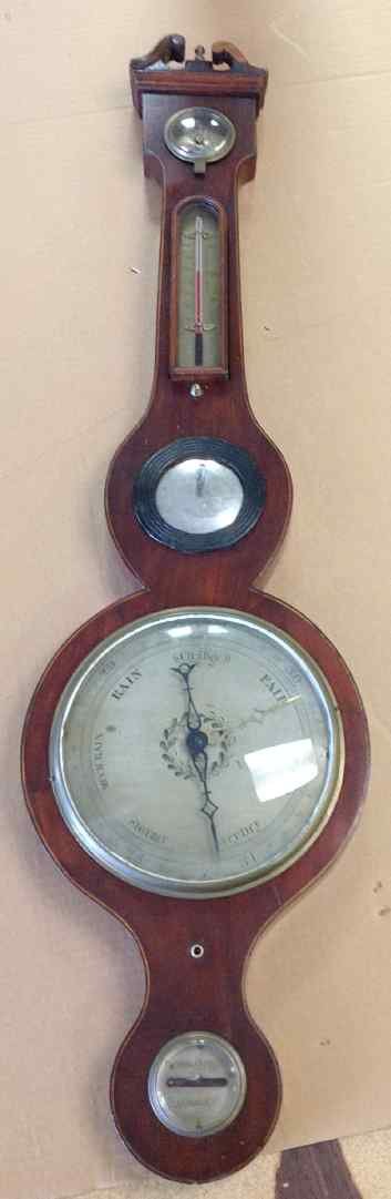EARLY BAROMETER WITH ANTHONY VANNINI LABEL ON BACK (1 of 10)