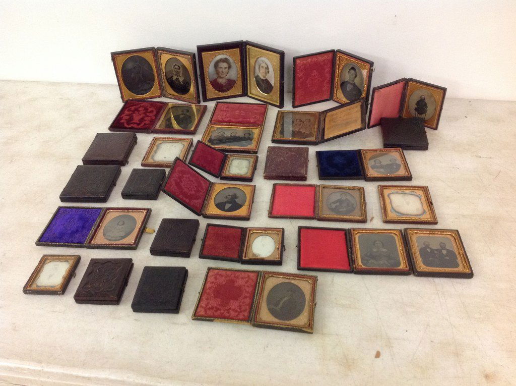 LOT OF 29 IMAGES, 6 QUARTER-PLATE AMBROTYPES(IN 5 (1 of 4)