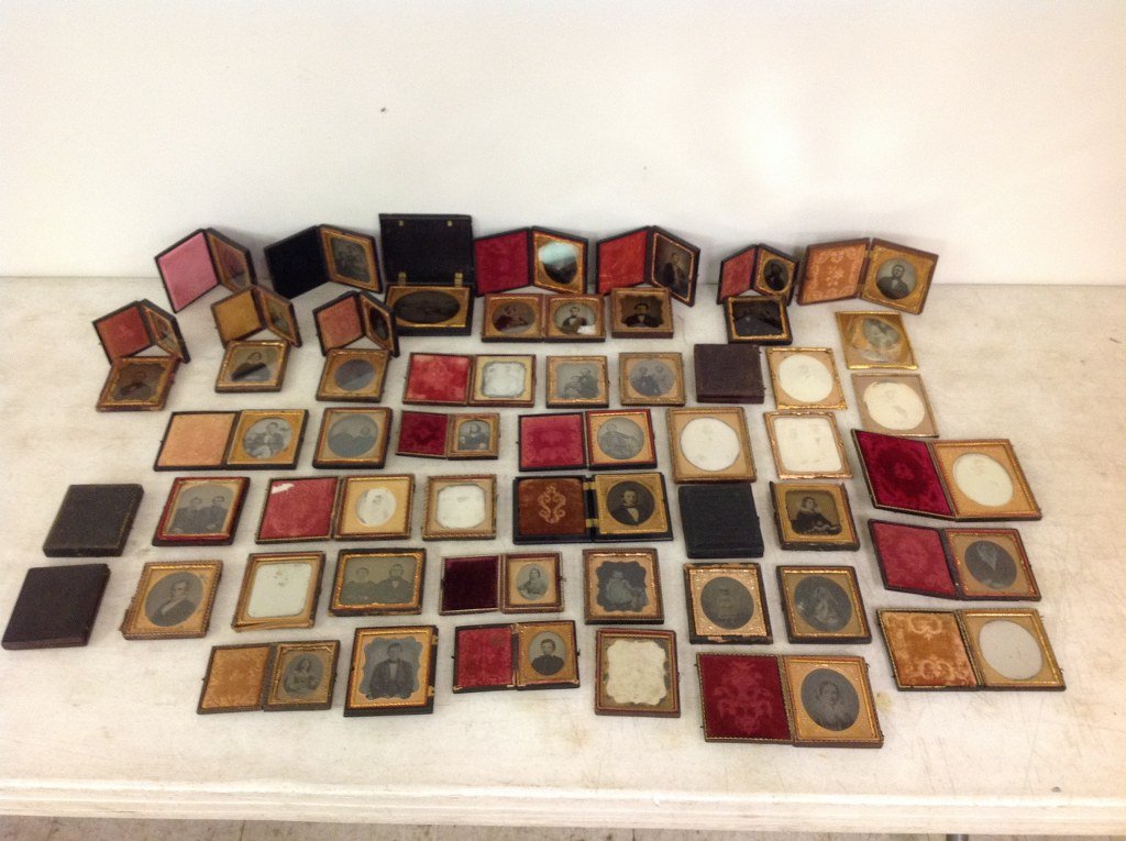 LOT OF 53 IMAGES, 28 SIXTH-PLATE AMBROTYPES, 10 (1 of 3)