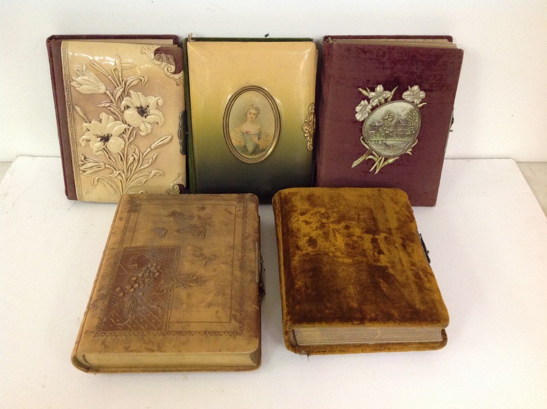LOT OF 5 VICTORIAN ERA PHOTO ALBUMS FROM  KINGSTON NEW (1 of 2)
