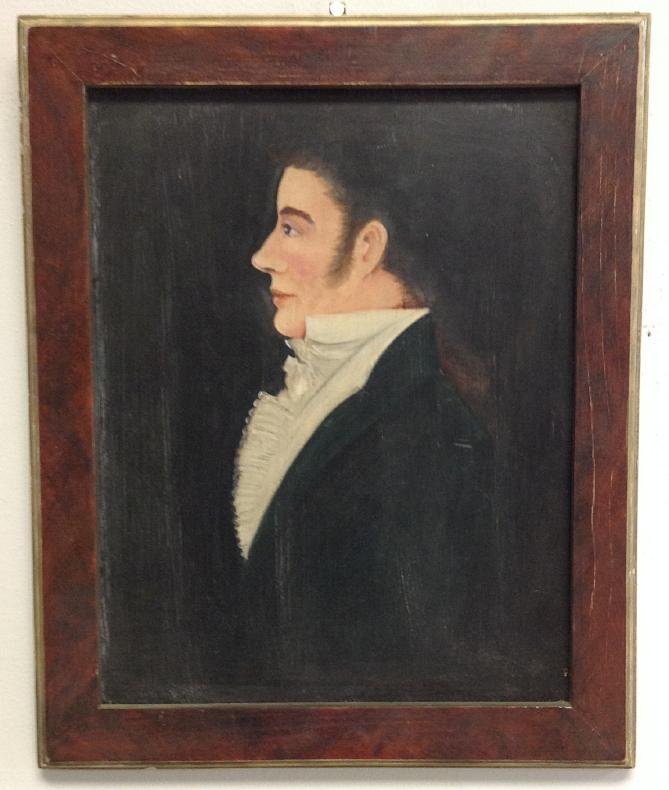 CONTEMPORARY O/B PORTRAIT OF GENTLEMAN, UNSIGNED, FRAME (1 of 1)
