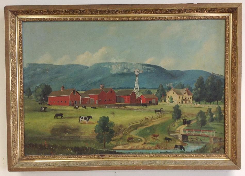 19TH C O/C OVERVIEW WATCHTOWER BEEF FARM, IN GARDINER, (1 of 6)