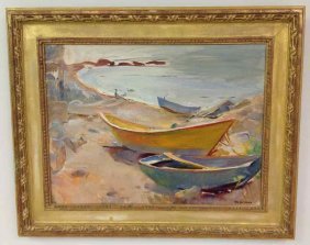 ALICE KENT STODDARD O/B BEACH BOATS AT FISH HOUSE, (1 of 1)