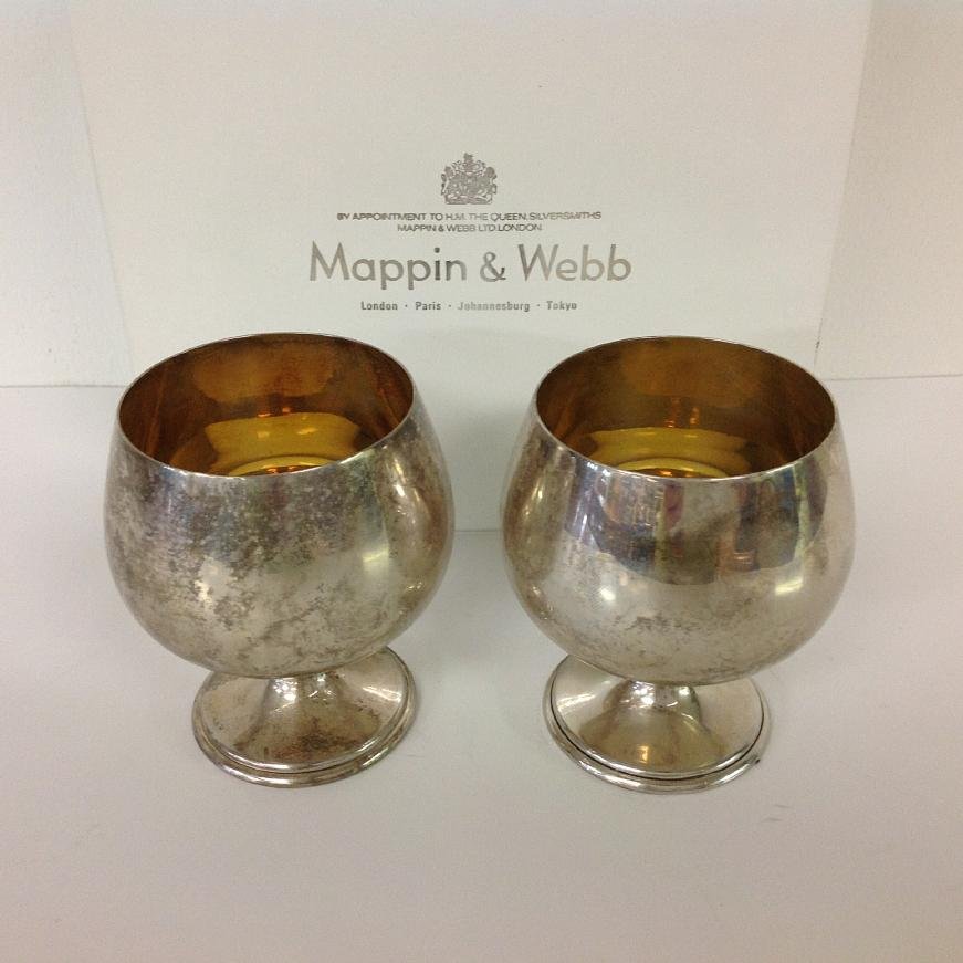 MAPPIN & WEBB STERLING SILVER CORDIAL GLASSES IN (1 of 2)