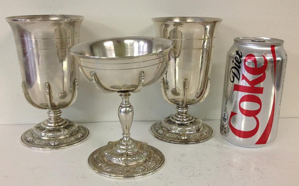 STERLING SILVER (3) PCS. VINTAGE MEXICAN WEIGHING 31.59 (1 of 3)