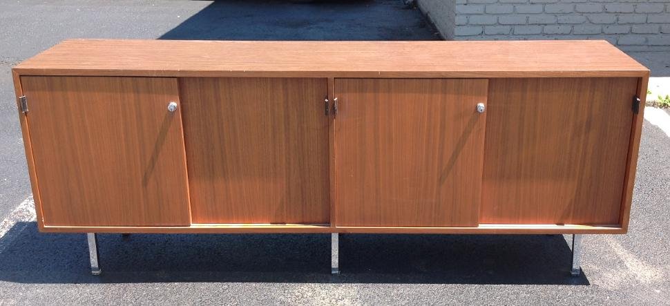 MID CENTURY DANISH STYLE CONSOLE CABINET, TEAK WITH (1 of 5)