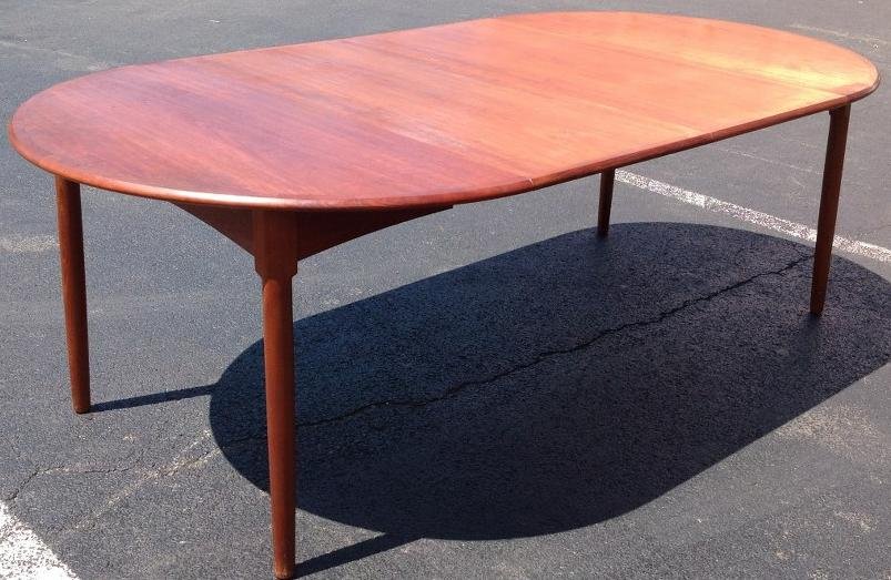 MOBELINTARSIA DANISH MODERN TEAK DINING TABLE, WITH 2 (1 of 4)