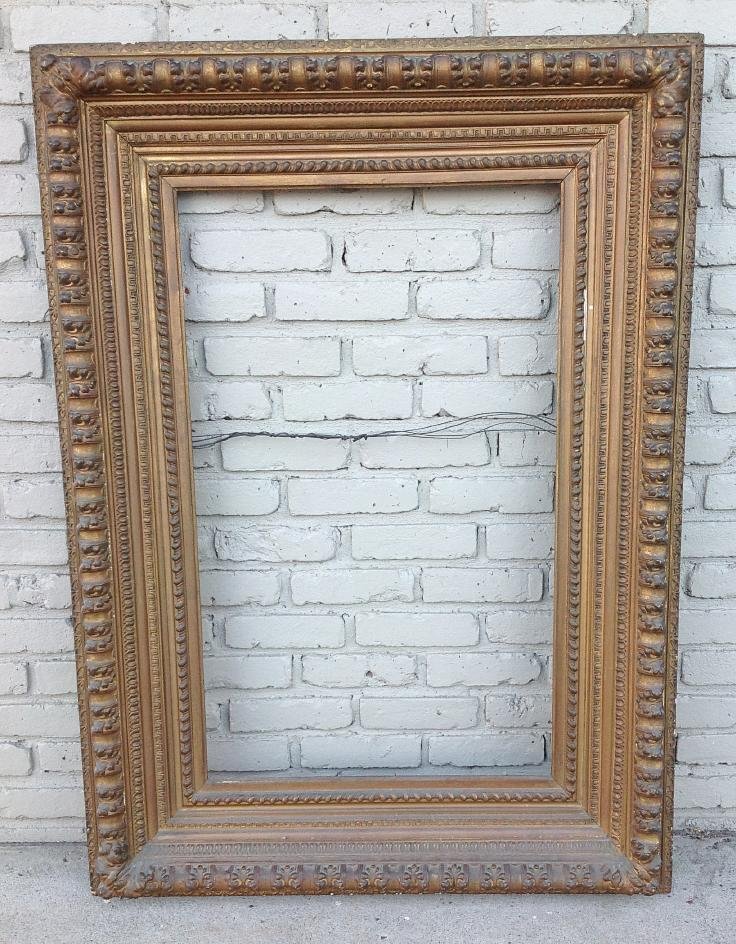 ORNATE 19TH CENTURY PICTURE FRAME, OUTER MEASUREMENTS (1 of 4)