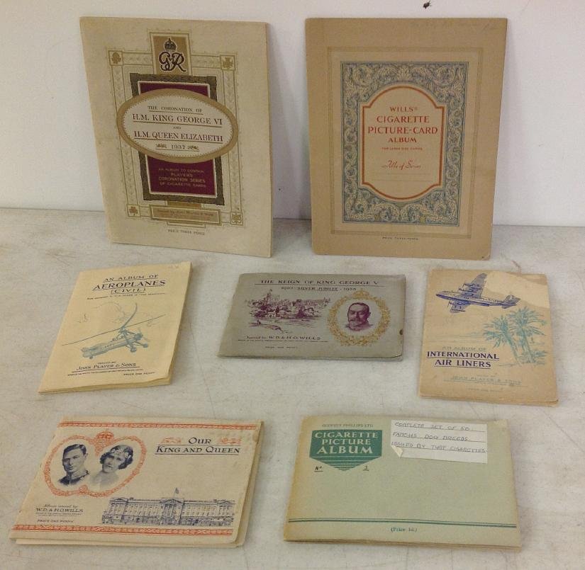 TOBACCO CARD LOT (7) ALBUMS WITH CARDS, AEROPLANES, (1 of 3)
