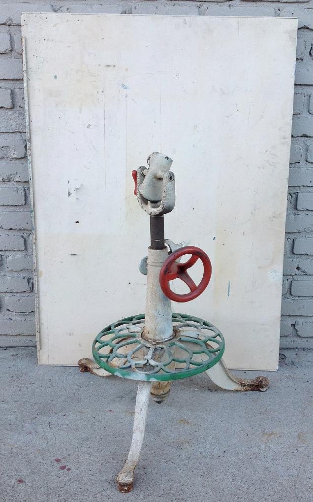 GREAT INDUSTRIAL CAST IRON BASE DRAFTING TABLE, NICE (1 of 3)