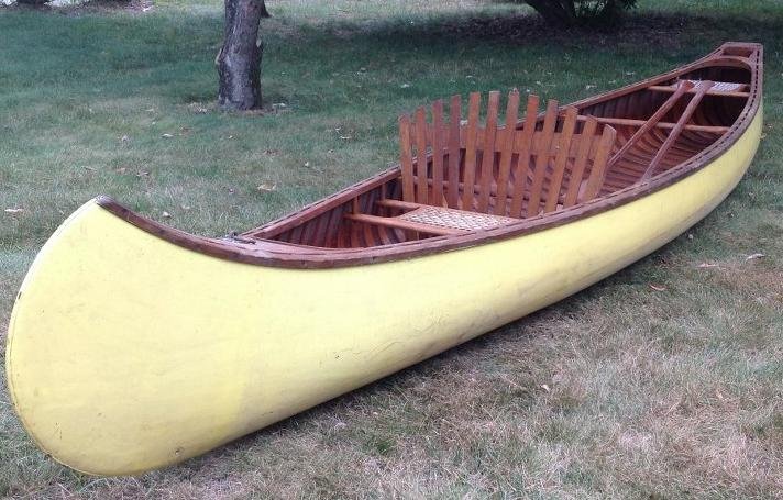1928 OLD TOWN CANOE, HANGING IN GARAGE UPSIDE DOWN THE (1 of 10)