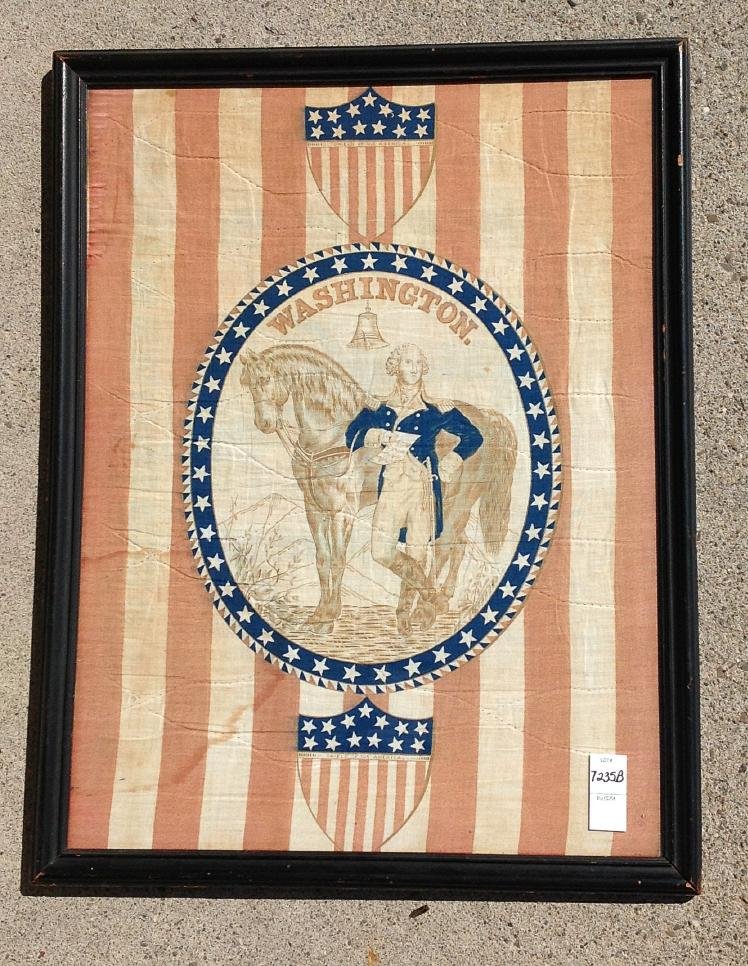 GEORGE WASHINGTON MEMORIAL PRINTED COTTON BANNER (1 of 1)