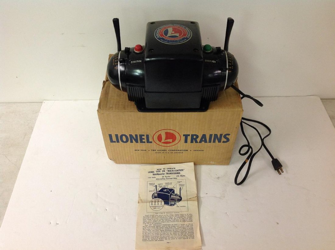 LIONEL TYPE ZW TRANSFORMER IN ORIGINAL BOX, 275 WATT, (1 of 2)