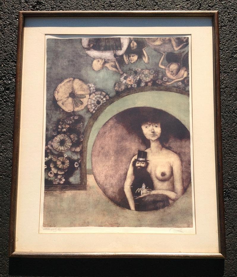 FEDERICO CASTELLON A/P 20/40 TOPLESS WOMAN HOLDING (1 of 2)