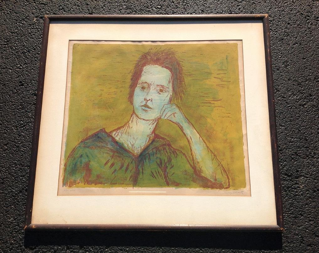 AUBREY SCHWARTZ SIGNED PRINT OF WOMAN, IN LEFT CORNER (1 of 2)