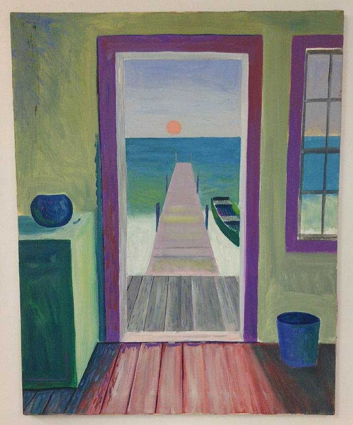 ROBERT BLANCHARD O/C LOOKING OUT DOOR TO DOCK, WITH SEA (1 of 1)