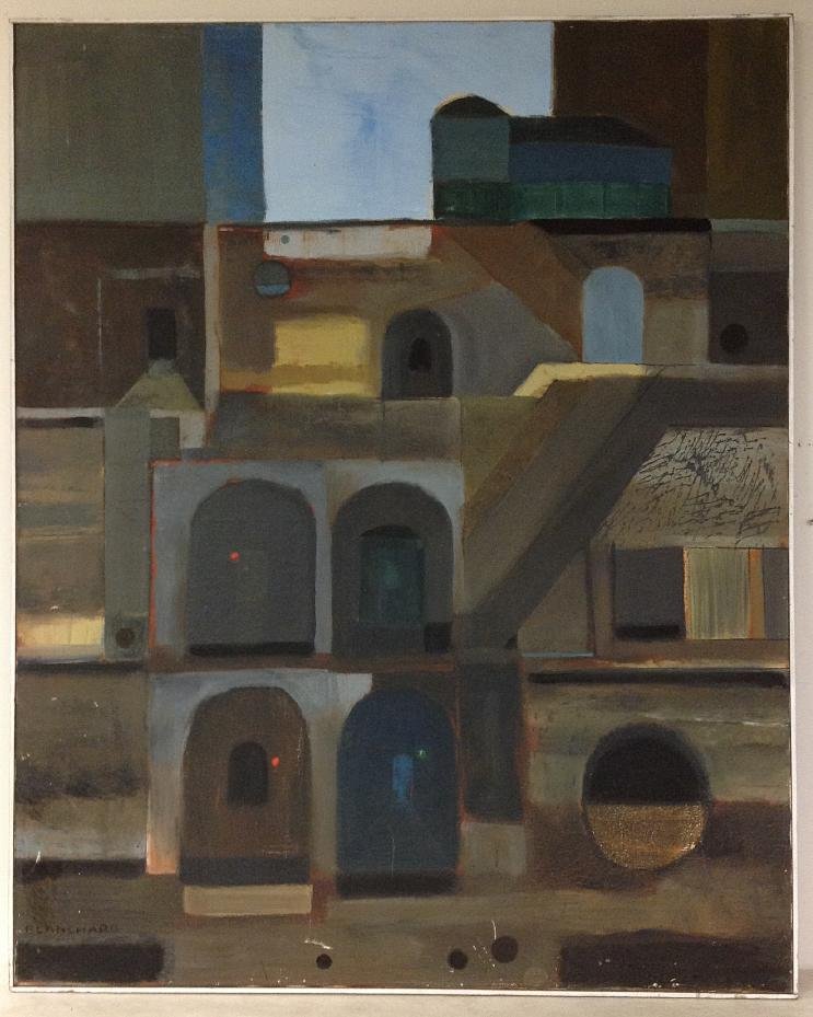 ROBERT BLANCHARD O/C IMPRESSIONIST BUILDINGS, CIRCA (1 of 1)