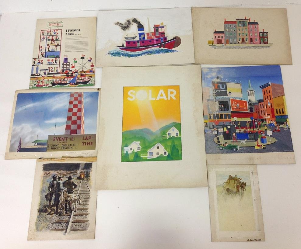 ROBERT BLANCHARD- 8 ILLUSTRATIONS FOR BOOKS & (1 of 4)