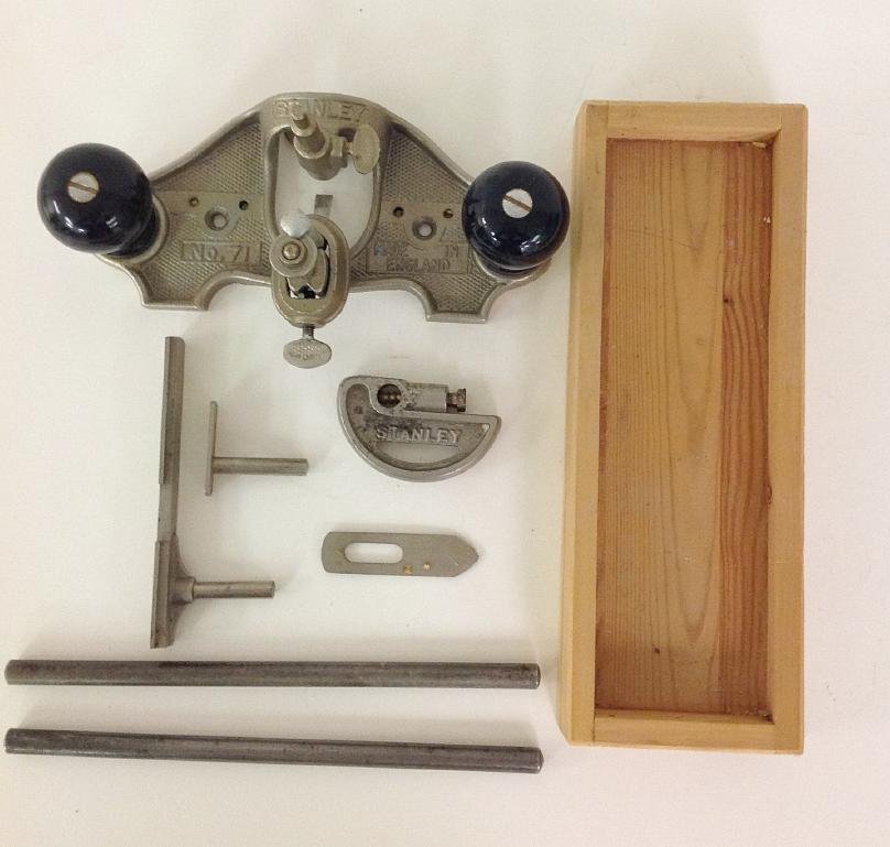 STANLEY #71 PLANE, WITH ATTACHMENTS, AS PICTURED(?), (1 of 3)