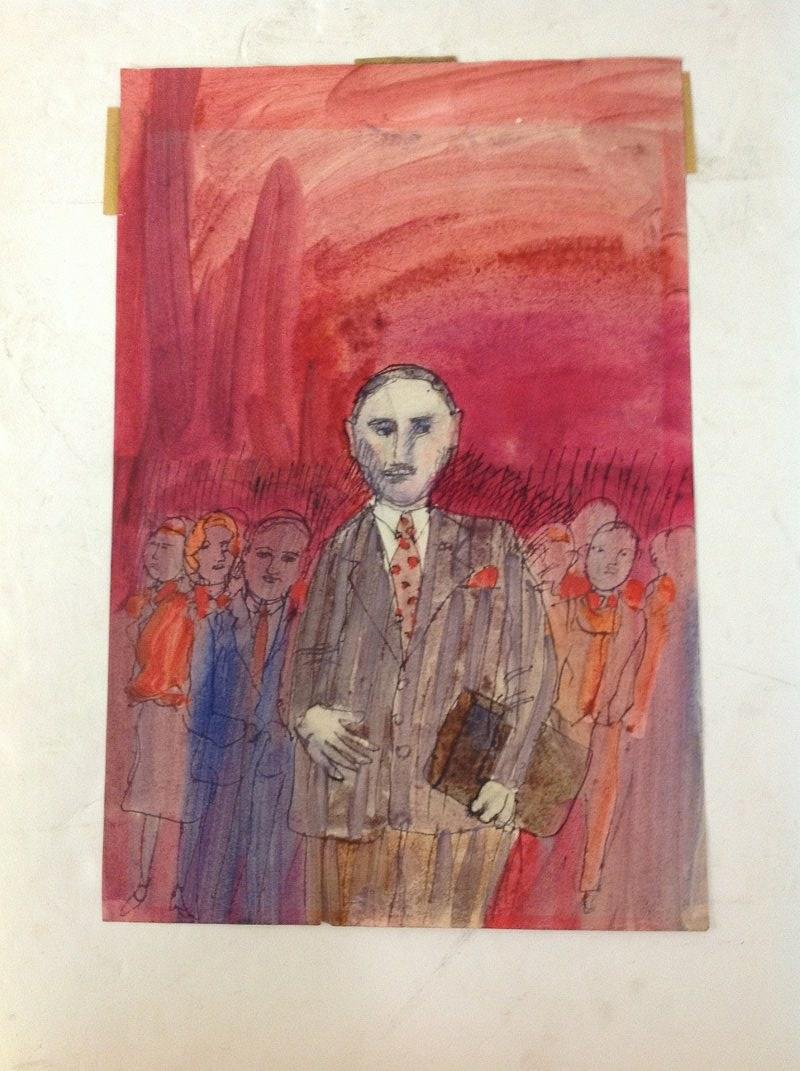 HANK VIRGONA W/C MAN WALKING WITH BRIEFCASE, WITH (1 of 1)