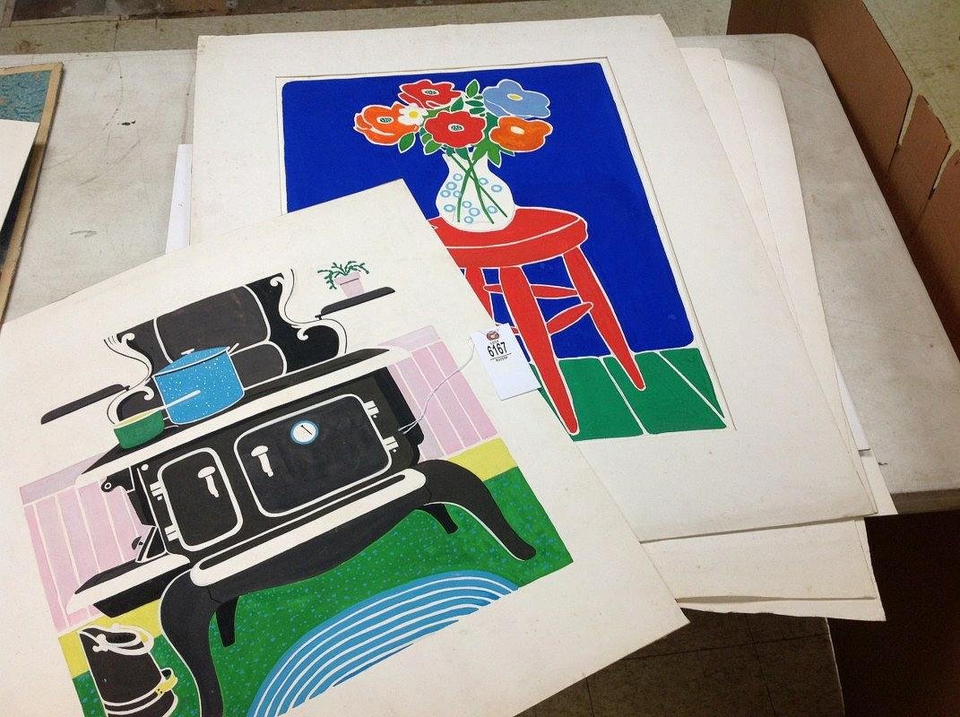 TABLE LOT OF ROBERT BLANCHARD MISC ILLUSTRATIONS, (1 of 1)