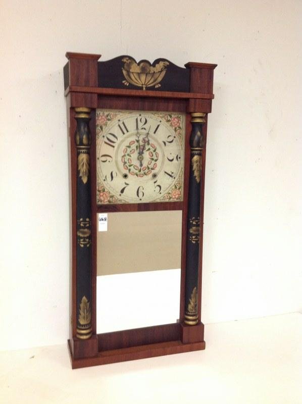 ELISHA HOTCHKISS 35" EARLY WEIGHT DRIVEN CLOCK WITH (1 of 4)