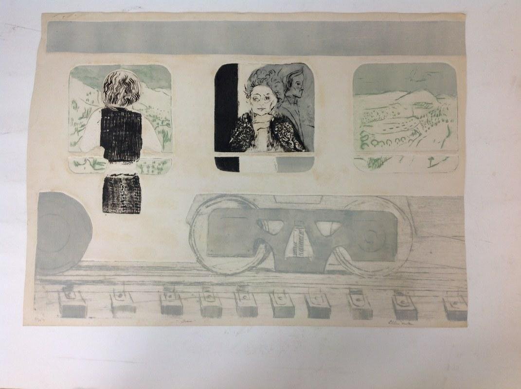 ELLEN MILAN SIGNED EMBOSSED PRINT ON PARCHMENT TITLED (1 of 2)