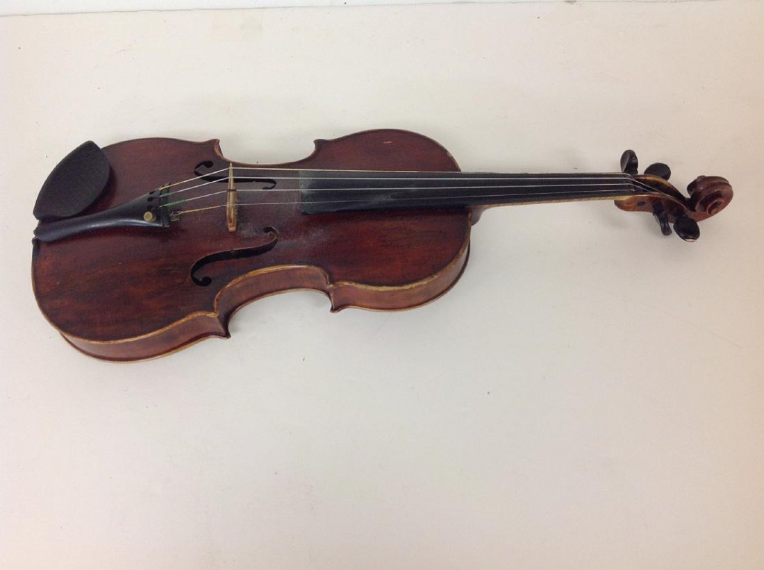 EARLY VIOLIN JOSEPH SETTIN REPAIRED IN 1922 WITH LABEL (1 of 8)