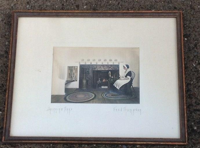 FRED THOMPSON HAND COLORED PHOTOGRAPH TITLED SPINNING (1 of 3)