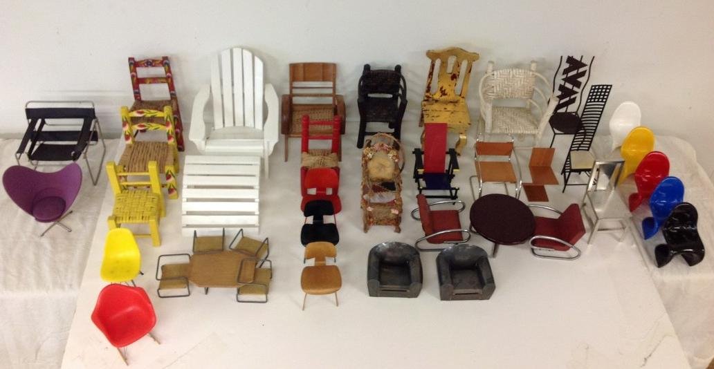COLLECTION OF 39 MINIATURE CHAIRS FROM A COOPER-HEWITT (1 of 8)