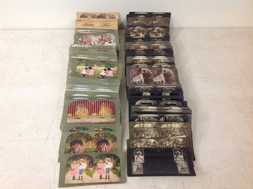 105 REAL PHOTO STEREOVIEWS INCL BABE RUTH EYE-TRAINING (1 of 1)