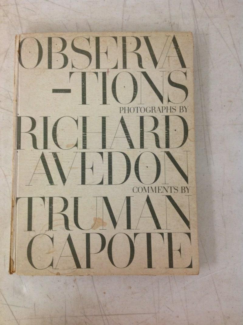 BOOK- OBSERVATIONS PHOTOGRAPHS BY RICHARD AVEDON. (1 of 5)