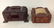 (2) FOLK ART TRAMP ART SEWING BOXES FROM HUDSON VALLEY