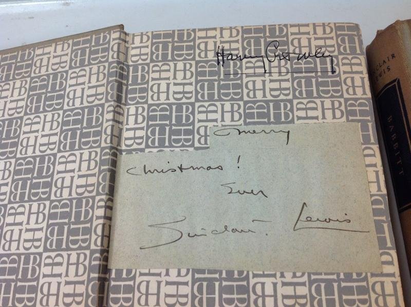 (2) SINCLAIR LEWIS BOOKS ONE INSCRIBED AND SIGNED (1 of 2)