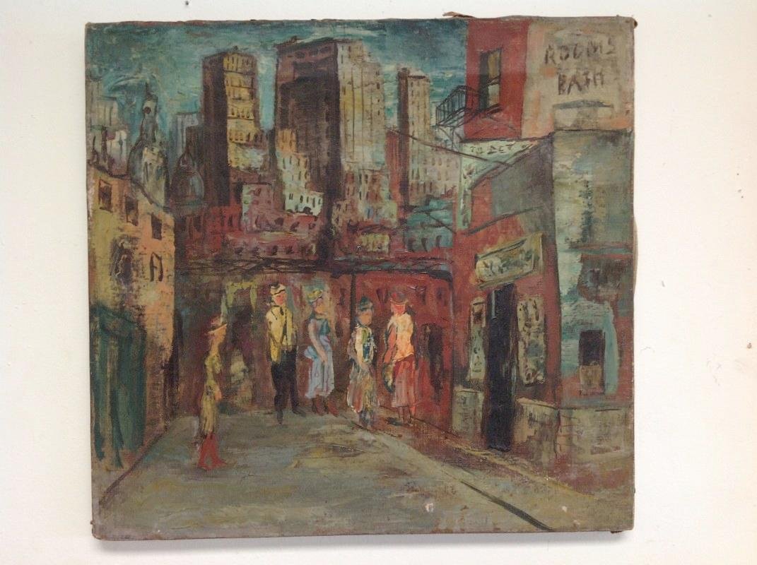 JOSEPH LEVIN IMPRESSIONIST O/C NEW YORK CITY STREET (1 of 2)