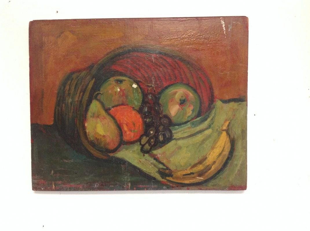 JOSEPH LEVIN O/B FRUIT STILL LIFE, CIRCA 1930'S, (1 of 2)