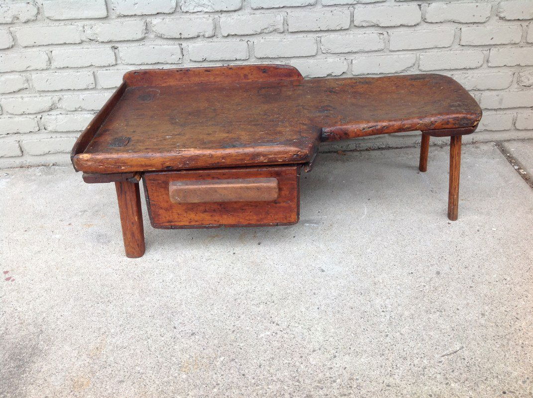 EARLY COBBLERS BENCH CUT DOWN TO COFFEE TABLE WITH (1 of 3)