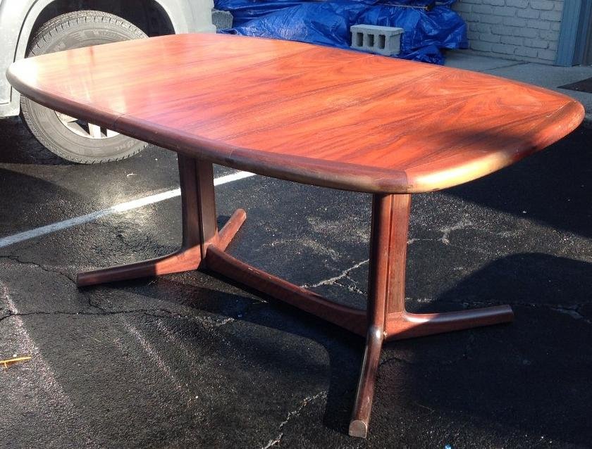 DYRLUND DANISH MODERN ROSEWOOD DINING TABLE, MEASURES (1 of 5)