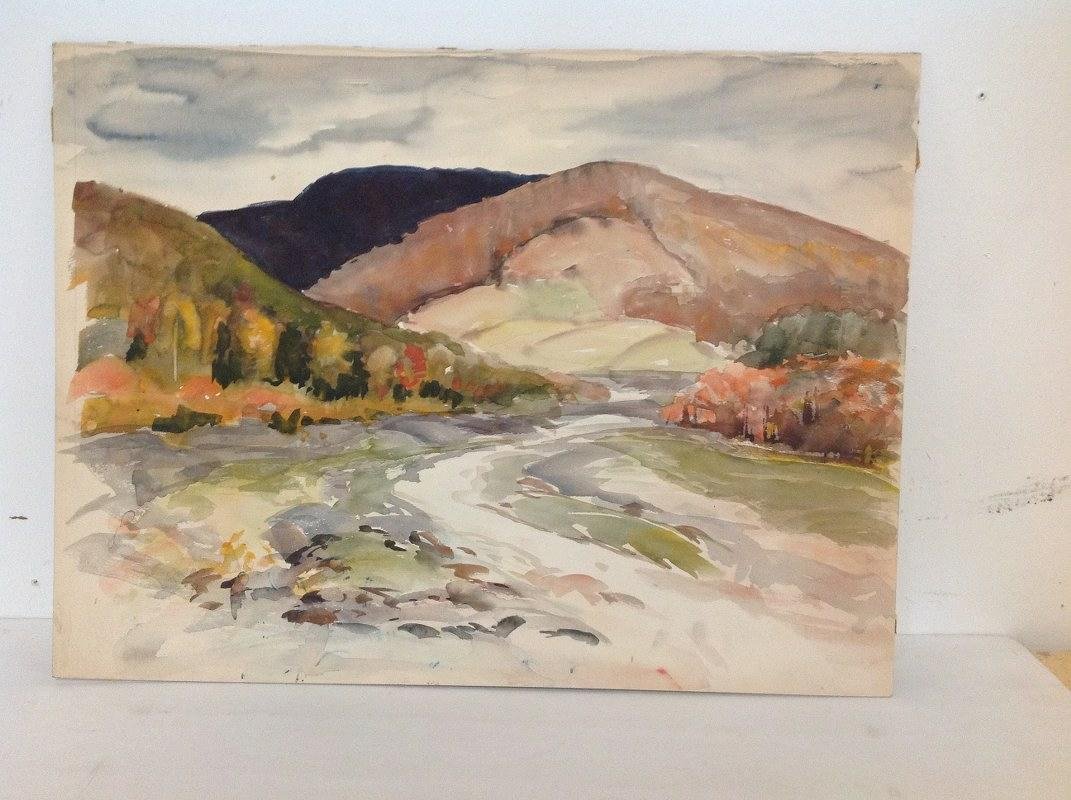 ALFRED H. HUTTY W/C AUTUMN CATSKILL MOUNTAINS (1 of 2)