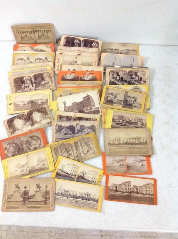 LOT OF 90 STEREOVIEWS OF WASHINGTON DC & 2 CABINET (1 of 7)