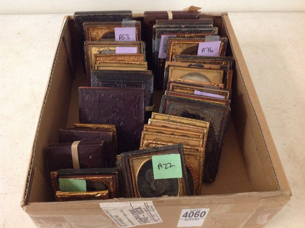 LOT OF 40 IMAGES INCLUDING DAGUERREOTYPES, AMBROTYPES, (1 of 7)
