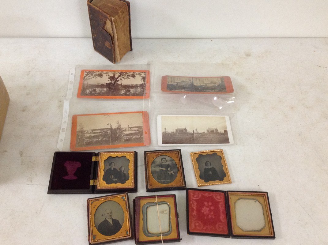LOT OF CASED IMAGES PLUS PAPER INCLUDING 4 SIXTH-PLATE (1 of 5)
