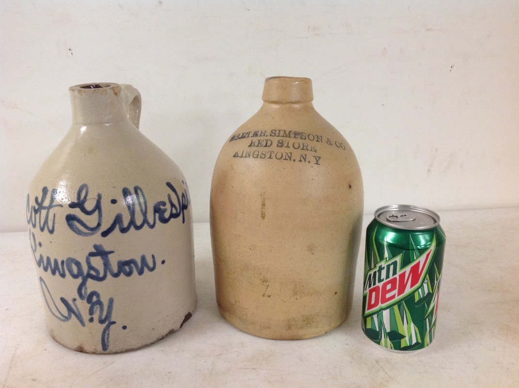 2 KINGSTON NEW YORK STONEWARE JUGS, 1 IS SCOTT (1 of 5)