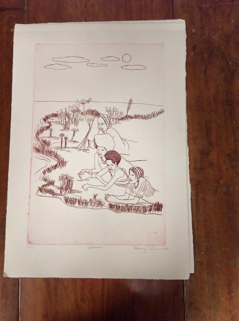 4 BENNY ANDREWS SIGNED PRINTS (1 of 1)