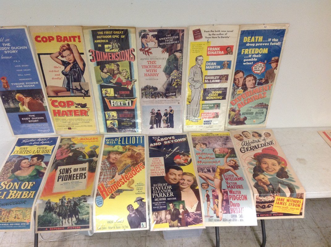 LOT OF 32 1950'S MOVIE INSERTS, INCLUDING THE: LOT OF 32 1950'S MOVIE INSERTS, INCLUDING THE RAINMAKER, THUNDER BAY, MOULIN ROUGE, THE TEAHOUSE OF THE AUGUST MOON, SKIRTS AHOY!, NEVER WAVE AT A WAC, HANS CHRISTIAN ANDERSEN, MILLION DOLLAR MERMAID,